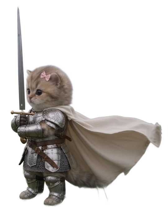Imperial Guard Kitty, drawn in ink